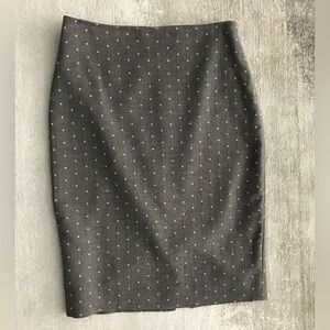 The Limited Gray Polka Dot Pencil Skirt Size 2